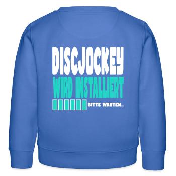 Discjockey wird installiert - Kinder Organic Sweatshirt Mini Changer von Stanley/Stella - carolina Blue - Hinten - AI Model Kid Female (0cm)