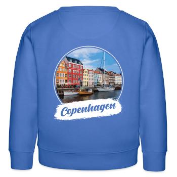 Kopenhagen Souvenir - Kinder Organic Sweatshirt Mini Changer von Stanley/Stella - carolina Blue - Hinten - AI Model Kid Female (0cm)
