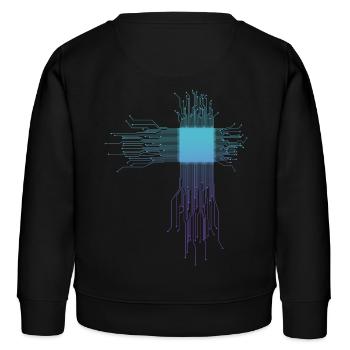 Elektroniker Informatiker Geschenk - Kinder Organic Sweatshirt Mini Changer von Stanley/Stella - Schwarz - Hinten - AI Model Kid Male (0cm)