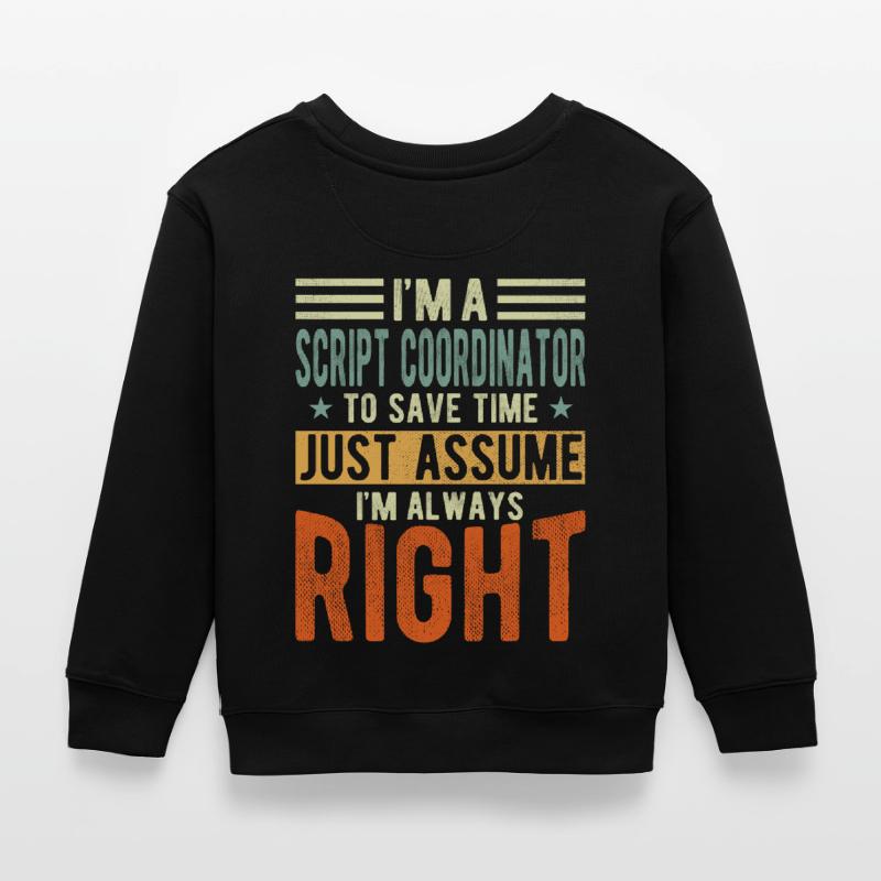 Script Coordinator Kids Organic Sweatshirt by Stanley/Stella