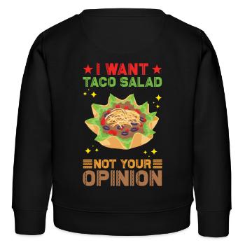 Salade de tacos - Sweat enfant bio Stanley/Stella - noir - Dos - AI Model Kid Male (0cm)