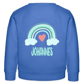 Jojohannes Name Rainbow Baby - Kids Organic Sweatshirt by Stanley/Stella - carolina blue - Back - AI Model Kid Female (0cm)
