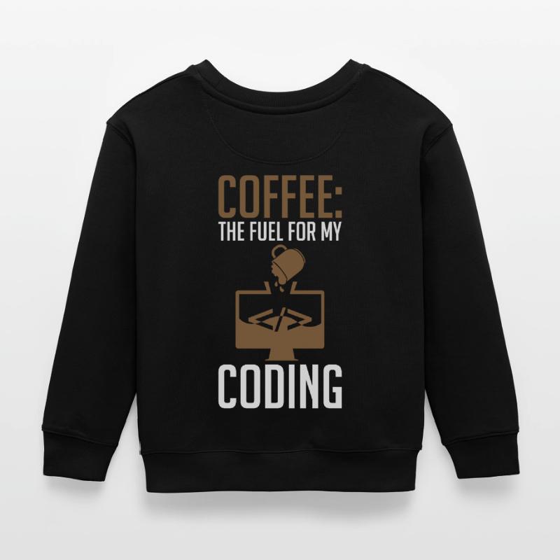 Coder Coffee Le carburant de mon codage Sweat enfant bio Stanley/Stella