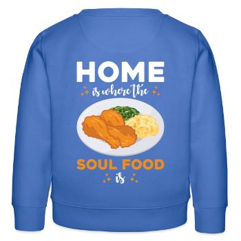 Soul Food cuisine Decor Art mural - Sweat enfant bio Stanley/Stella - carolina blue - Dos - AI Model Kid Female (0cm)