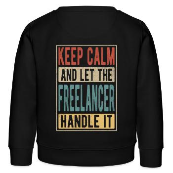 Cadeau rétro freelance - Sweat enfant bio Stanley/Stella - noir - Dos - AI Model Kid Male (0cm)