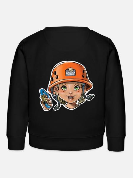 Petit grimpeur 1 - Sweat enfant bio Stanley/Stella - noir