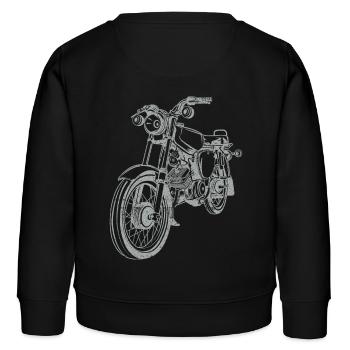 Simson S51 Silhouette Vintage ligne - Sweat enfant bio Stanley/Stella - noir - Dos - AI Model Kid Male (0cm)
