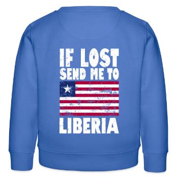 Drapeau de la Libye - Sweat enfant bio Stanley/Stella - carolina blue - Dos - AI Model Kid Female (0cm)