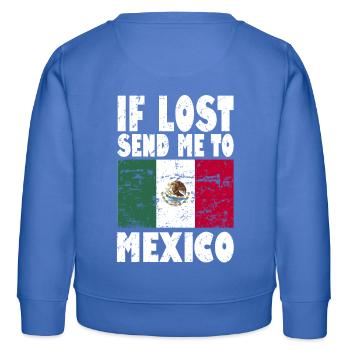 Drapeau du Mexique - Sweat enfant bio Stanley/Stella - carolina blue - Dos - AI Model Kid Female (0cm)