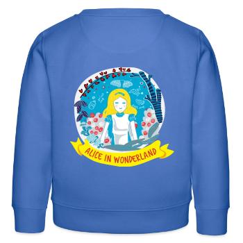 ALICE IN WONDERLAND - Kinder Organic Sweatshirt Mini Changer von Stanley/Stella - carolina Blue - Hinten - AI Model Kid Female (0cm)