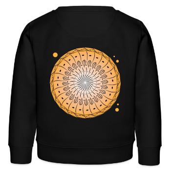 Rotating pattern circle - Kids Organic Sweatshirt by Stanley/Stella - black - Back - AI Model Kid Male (0cm)