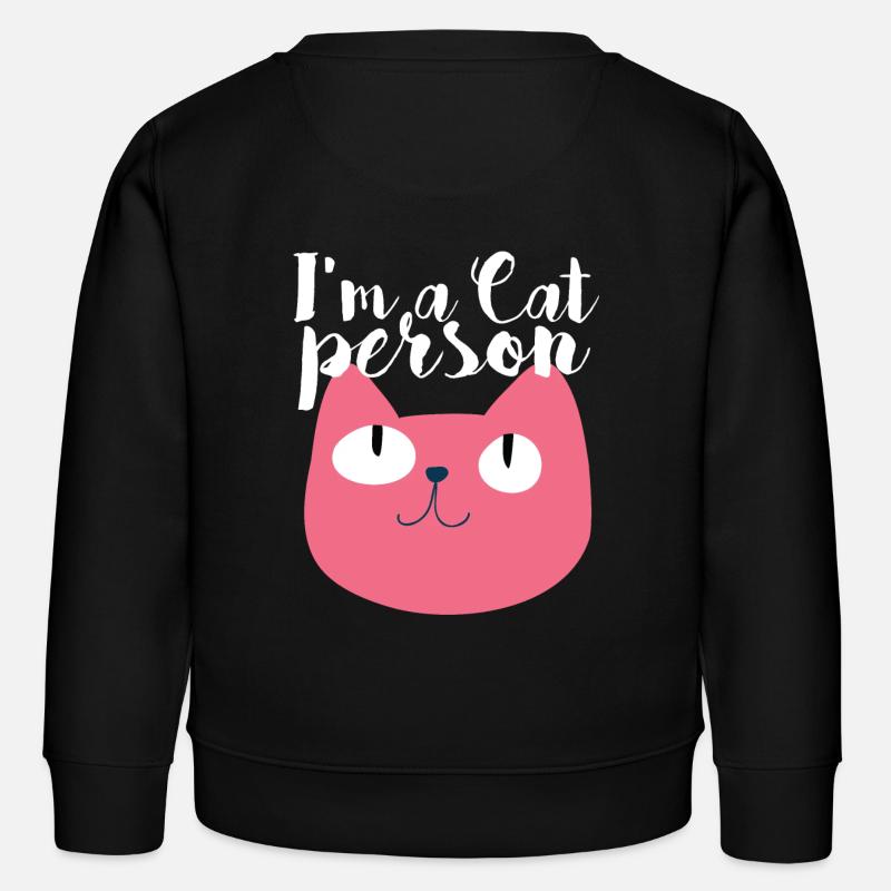 Funny cat - Kids Organic Sweatshirt by Stanley/Stella - black