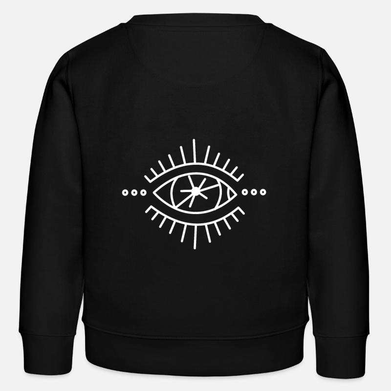Yeux Oeil Cadeau Étoile Nice Phantasi - Sweat enfant bio Stanley/Stella - noir
