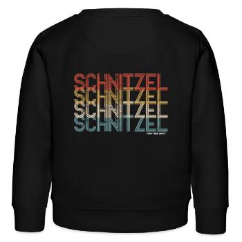 Schnitzel Geschenk - Kinder Organic Sweatshirt Mini Changer von Stanley/Stella - Schwarz - Hinten - AI Model Kid Male (0cm)