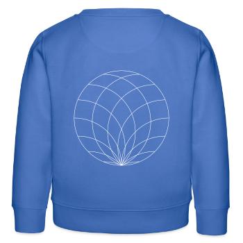 Geometrische Form - Kinder Organic Sweatshirt Mini Changer von Stanley/Stella - carolina Blue - Hinten - AI Model Kid Female (0cm)