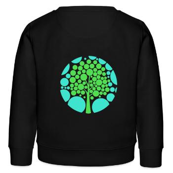 Arbre d'illusion optique - Sweat enfant bio Stanley/Stella - noir - Dos - AI Model Kid Male (0cm)