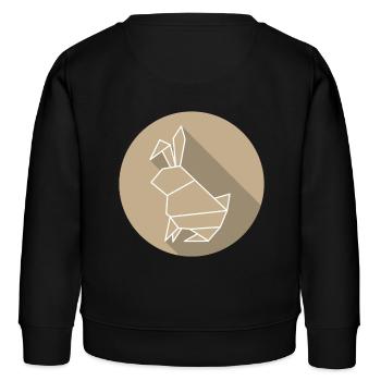 Rabbit - Kids Organic Sweatshirt by Stanley/Stella - black - Back - AI Model Kid Male (0cm)