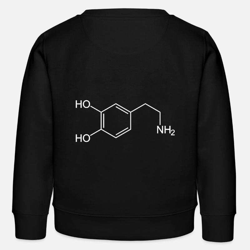Dopamine Molecule - Kids Organic Sweatshirt by Stanley/Stella - black