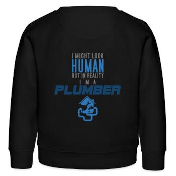 Plombiers - Sweat enfant bio Stanley/Stella - noir - Dos - AI Model Kid Male (0cm)