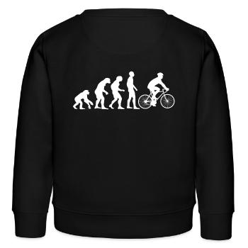 Evolution Fahrradfahrer - Kinder Organic Sweatshirt Mini Changer von Stanley/Stella - Schwarz - Hinten - AI Model Kid Male (0cm)