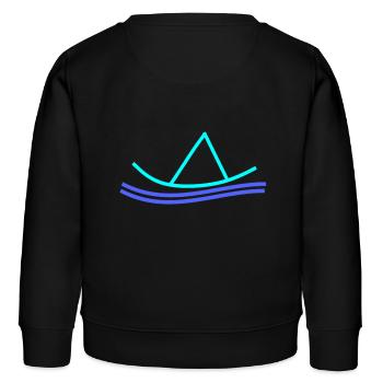 Segeln - Kinder Organic Sweatshirt Mini Changer von Stanley/Stella - Schwarz - Hinten - AI Model Kid Male (0cm)