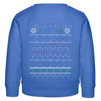 Ugly Christmas Sweater - Kinder Organic Sweatshirt Mini Changer von Stanley/Stella - carolina Blue - Hinten - AI Model Kid Female (0cm)