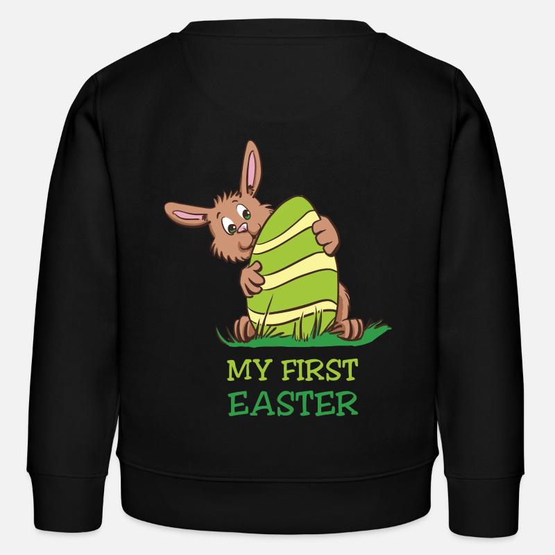 My first Easter - Kids Organic Sweatshirt by Stanley/Stella - black