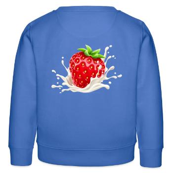 fraise, envie de fraise, fraisier - Sweat enfant bio Stanley/Stella - carolina blue - Dos - AI Model Kid Female (0cm)