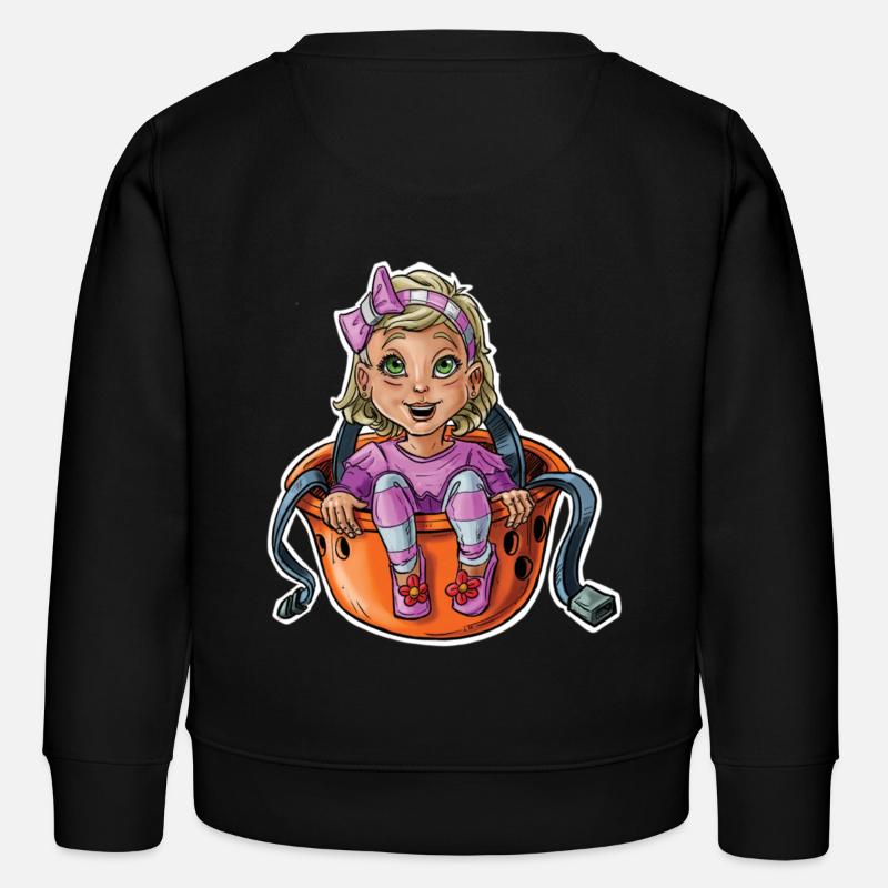 Petit bébé grimpeur 9 - Sweat enfant bio Stanley/Stella - noir