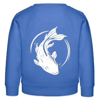 Koi Carp - cute vintage carp fish - Kids Organic Sweatshirt by Stanley/Stella - carolina blue - Back - AI Model Kid Female (0cm)