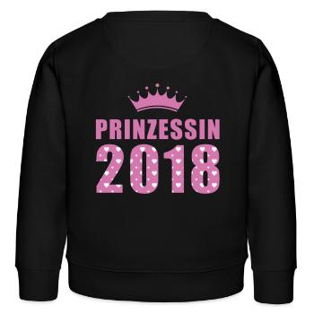 Prinzessin 2018 - Geburtstag - Bday - Kinder Organic Sweatshirt Mini Changer von Stanley/Stella - Schwarz - Hinten - AI Model Kid Male (0cm)