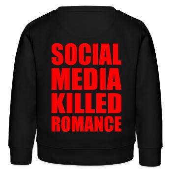 social media killed romance - Sweat enfant bio Stanley/Stella - noir - Dos - AI Model Kid Male (0cm)