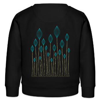 Plantes décoratives - Sweat enfant bio Stanley/Stella - noir - Dos - AI Model Kid Male (0cm)