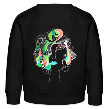 Damn it! Negative - Kids Organic Sweatshirt by Stanley/Stella - black - Back - AI Model Kid Male (0cm)