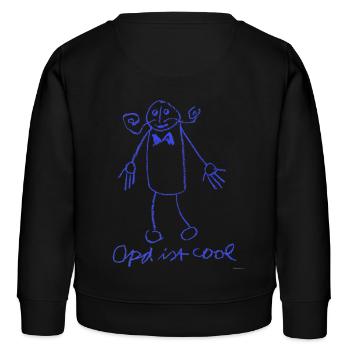 Opa ist cool - Kinder Organic Sweatshirt Mini Changer von Stanley/Stella - Schwarz - Hinten - AI Model Kid Male (0cm)