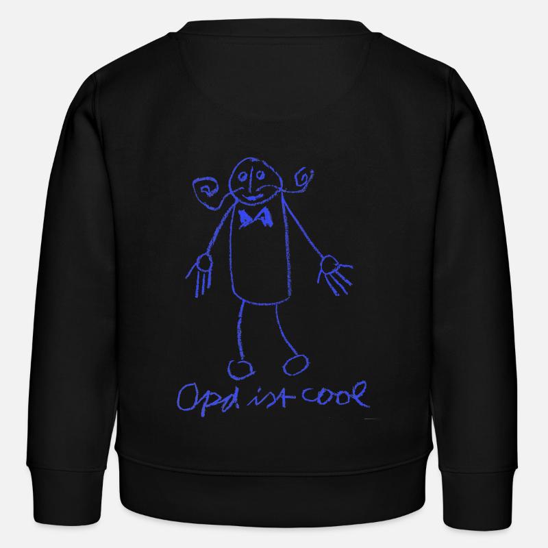 Grandpa is cool - Kids Organic Sweatshirt by Stanley/Stella - black