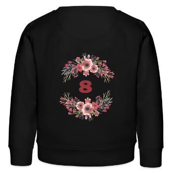 8. Geburtstag - Kinder Organic Sweatshirt Mini Changer von Stanley/Stella - Schwarz - Hinten - AI Model Kid Male (0cm)