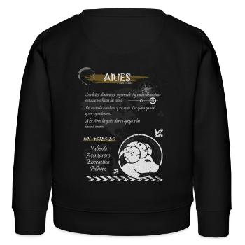 SIGN ARIES - Kinder Organic Sweatshirt Mini Changer von Stanley/Stella - Schwarz - Hinten - AI Model Kid Male (0cm)