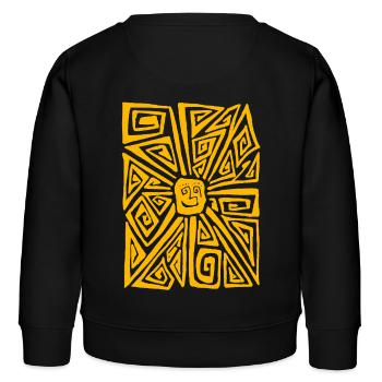 STRANGE SUN - Kids Organic Sweatshirt by Stanley/Stella - black - Back - AI Model Kid Male (0cm)