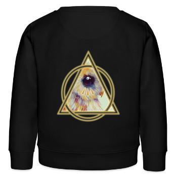 Illuminati Owl - Kinder Organic Sweatshirt Mini Changer von Stanley/Stella - Schwarz - Hinten - AI Model Kid Male (0cm)