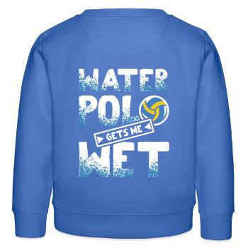 Le water-polo amusant me mouille - Sweat enfant bio Stanley/Stella - carolina blue - Dos - AI Model Kid Female (0cm)