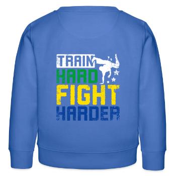 S’entraîner dur, combattre plus fort Capoeira - Sweat enfant bio Stanley/Stella - carolina blue - Dos - AI Model Kid Female (0cm)