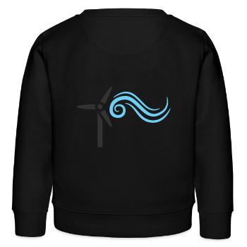 moulin à vent - Sweat enfant bio Stanley/Stella - noir - Dos - AI Model Kid Male (0cm)