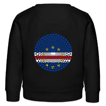 Cap-Vert / Cap Vert / Cabo Verde Amour Mandala - Sweat enfant bio Stanley/Stella - noir - Dos - AI Model Kid Male (0cm)
