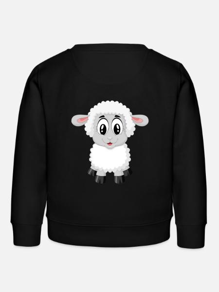 Sheep Baby Lamb - Kids Organic Sweatshirt by Stanley/Stella - black