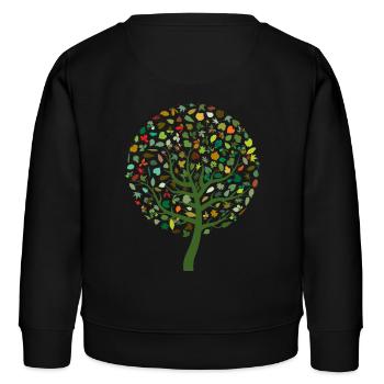 Natur - Kinder Organic Sweatshirt Mini Changer von Stanley/Stella - Schwarz - Hinten - AI Model Kid Male (0cm)