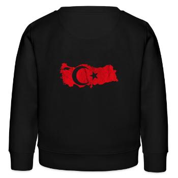 Türkei Türkiye Türken Istanbul Landkarte Flagge TR - Kinder Organic Sweatshirt Mini Changer von Stanley/Stella - Schwarz - Hinten - AI Model Kid Male (0cm)