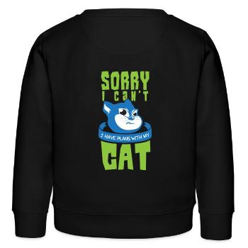 Sorry, ich kann nicht. - Kinder Organic Sweatshirt Mini Changer von Stanley/Stella - Schwarz - Hinten - AI Model Kid Male (0cm)