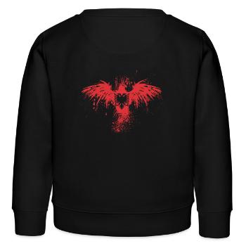 Albanian Eagle - Albanischer Adler Shirt Shqiponja - Kinder Organic Sweatshirt Mini Changer von Stanley/Stella - Schwarz - Hinten - AI Model Kid Male (0cm)