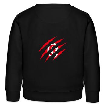 Claw Klaue Laender Tunisia png - Kids Organic Sweatshirt by Stanley/Stella - black - Back - AI Model Kid Male (0cm)